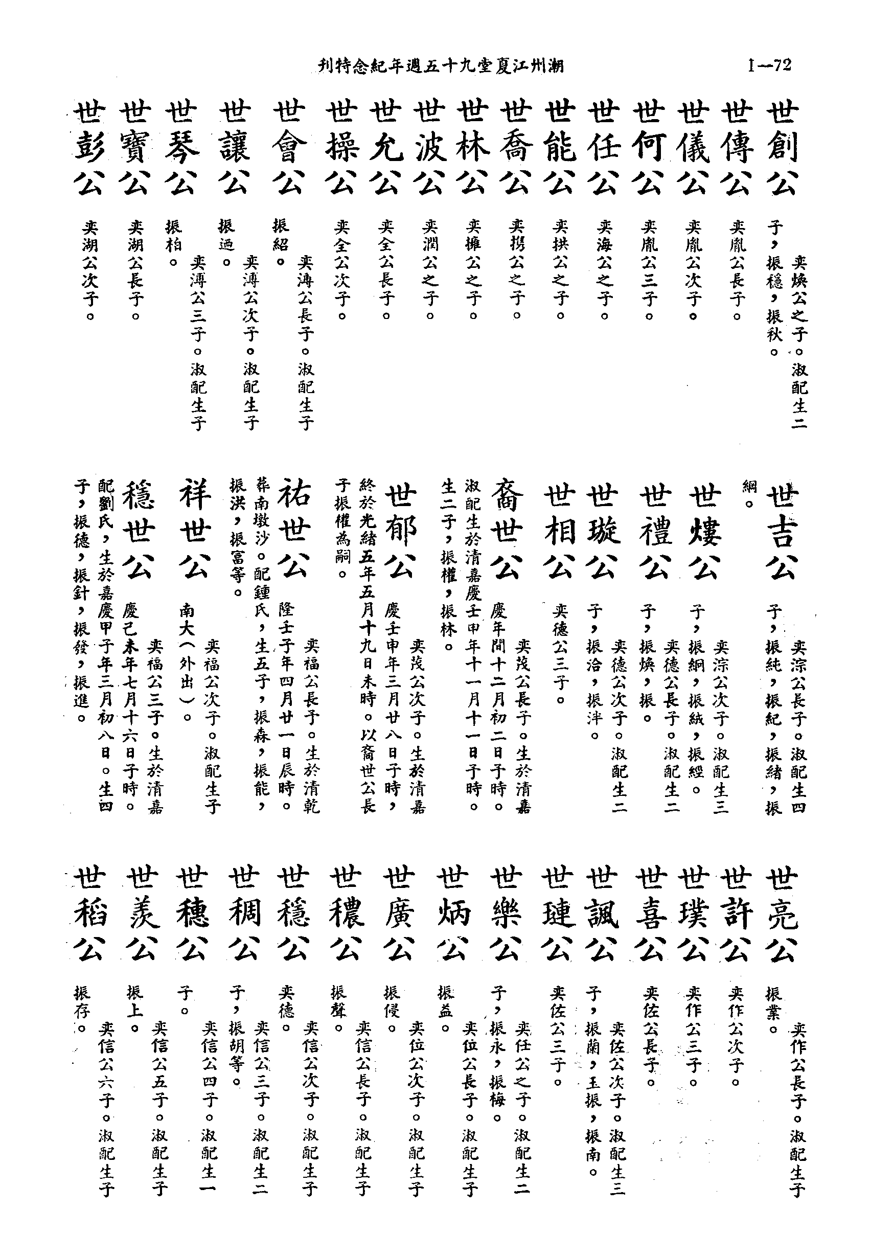 黃姓世系族譜 · 第九輯 · 第 73 頁（原書 I-72）